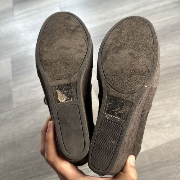 Marco Republic Womens Brown Slip On Lace Up Wedge Heel Boots Cap Toe 9 - Picture 6 of 6